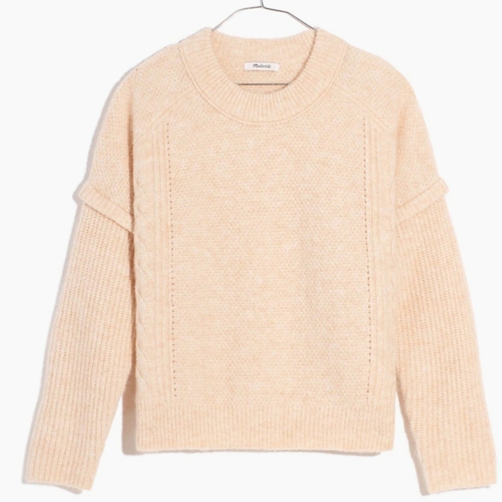 Madewell Women's Tan Crew Neck Sweater